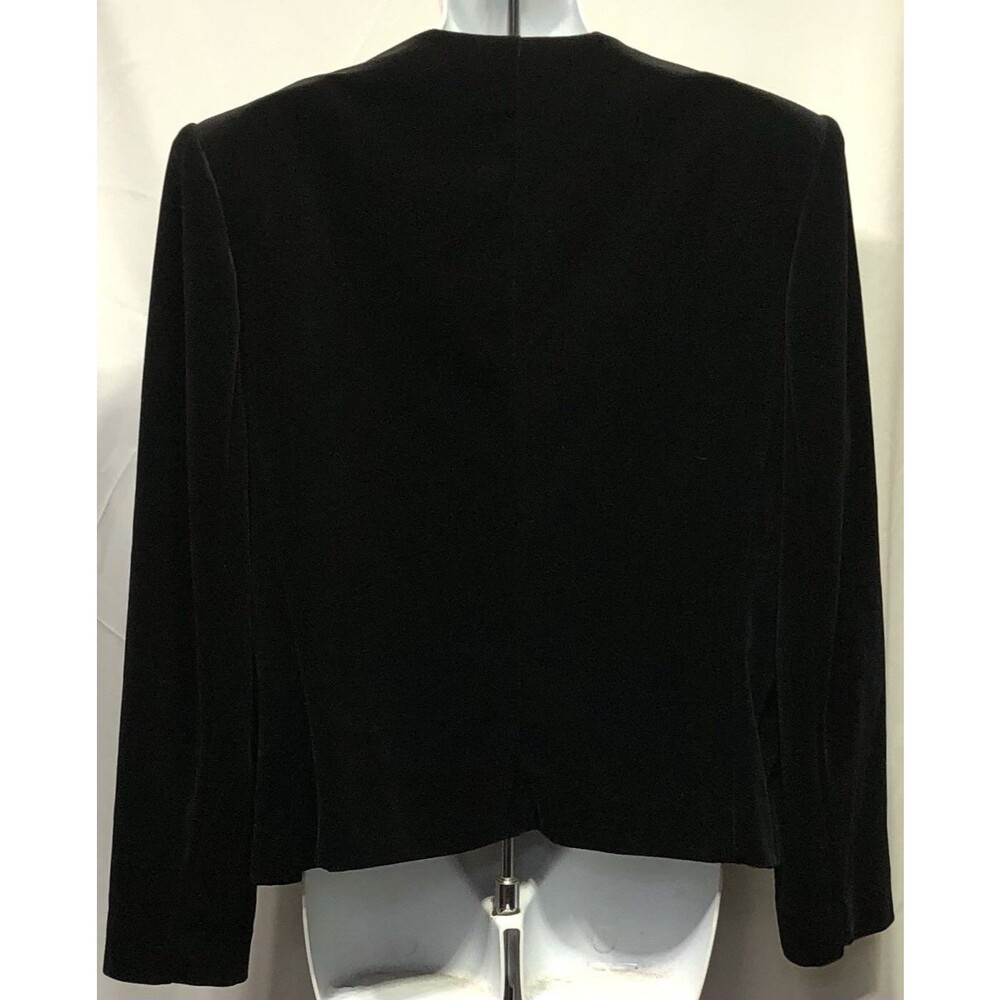Vintage 90s Act lll Velvet Jacket Blazer 18 Beaded Lapel ILGWN Glam Formal - Picture 3 of 8